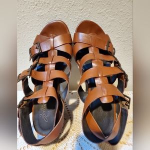 Zodiac Leather Platform Sandals